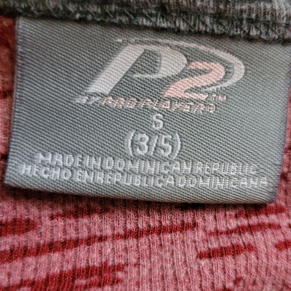 Pro Player Gray & Red Arkansas Hogs Scoop Neck 3/4 Sleeve Tee - Picture 4 of 5